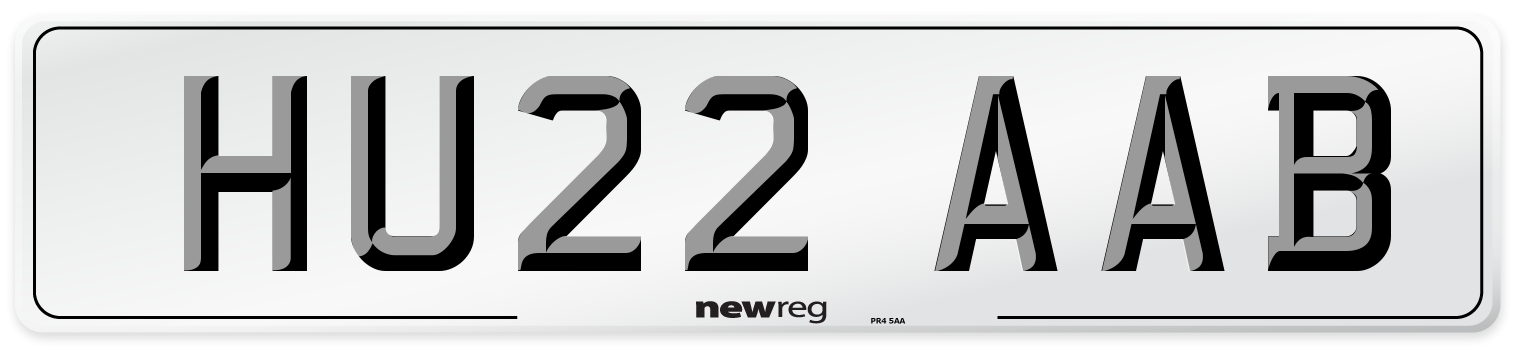 HU22 AAB Number Plate from New Reg